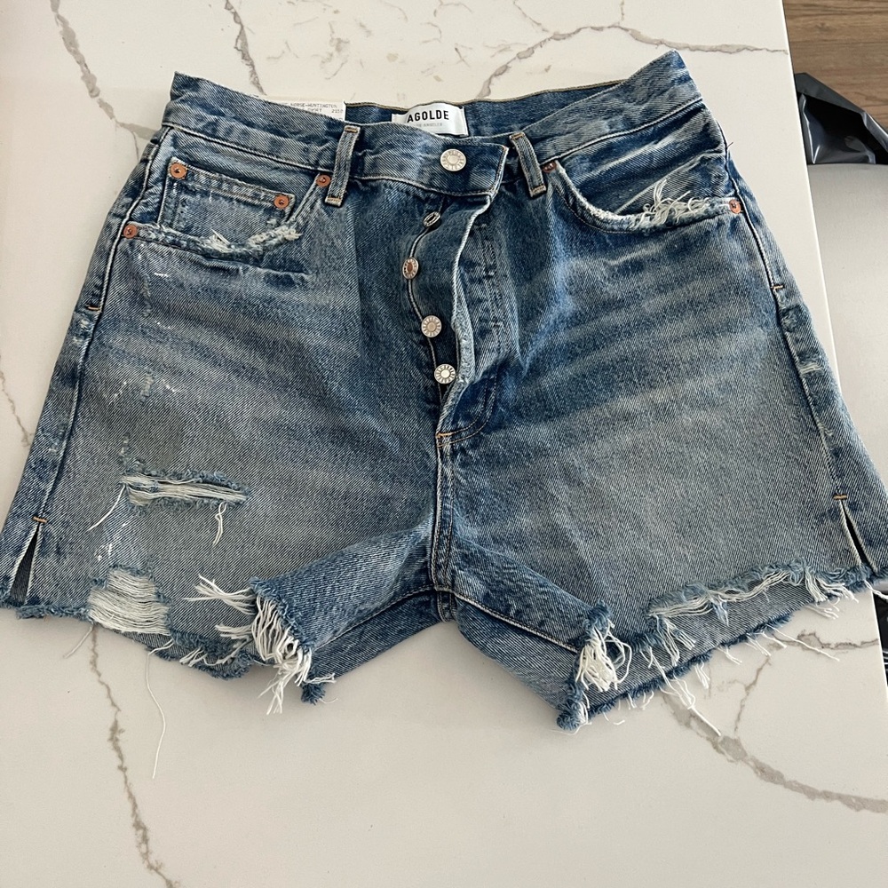 Agolde Women’s High Waisted Shorts, size 28 NWT